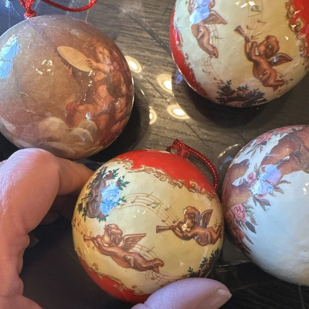 JCPenney Christmas‎ Ornaments 23 Paper Mache Decoupage Collectible Victorian